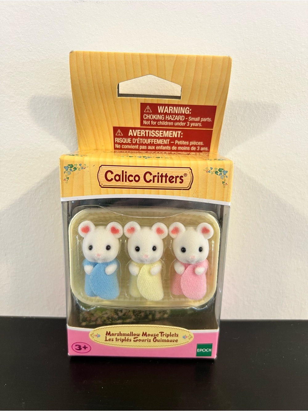 Calico Critters Marshmallow Mouse Triplets - Blue, Yellow & Pink